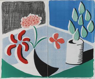 David Hockney - Red Flowers And Green Leaves, Separate, May
