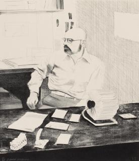 David Hockney - Sidney in his office
