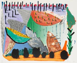 David Hockney - Slow Rise, From Some More New Prints