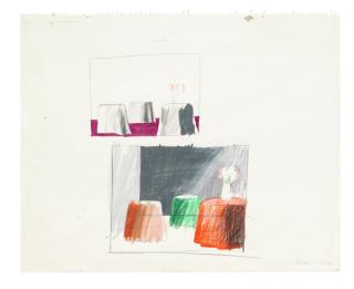 David Hockney - Studies for a Still Life Painting: Table with Flowers, 1967