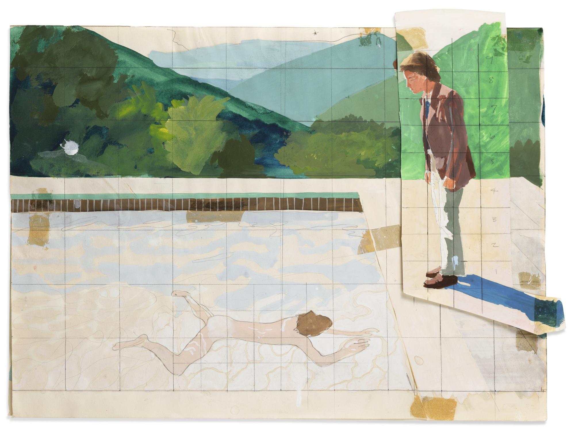 David Hockney - Study For Portrait Of An Artist (Pool With Two Figures)