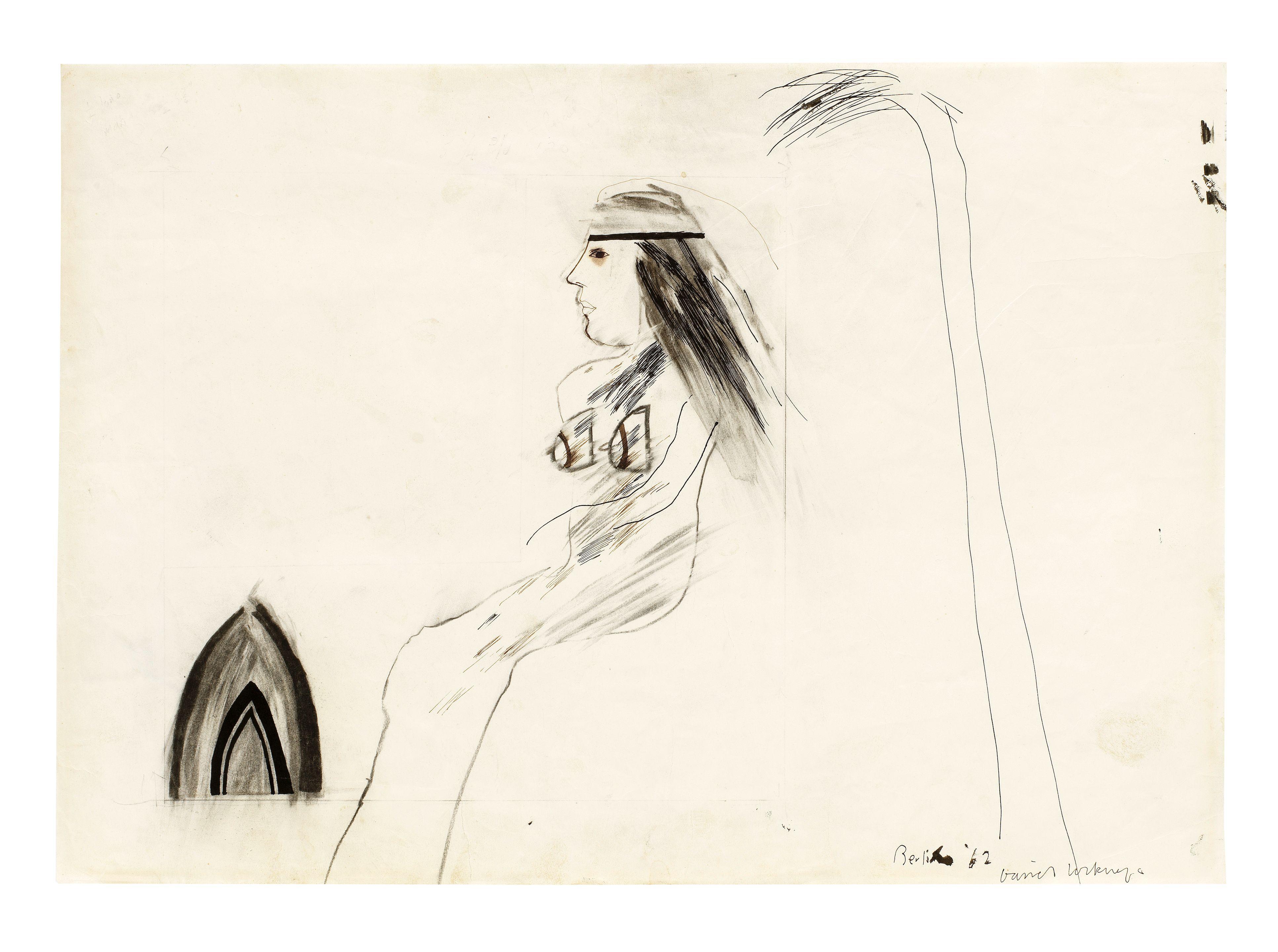 David Hockney - Study for the First Marriage (A Marriage of Styles I)