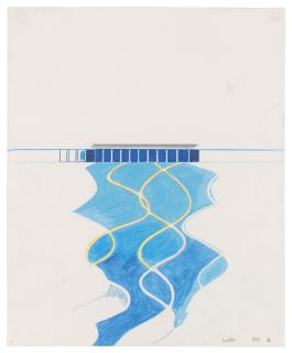 David Hockney - Study of Water in a Pool