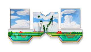 David Hockney - Tall Dutch Trees After Hobbema ）》