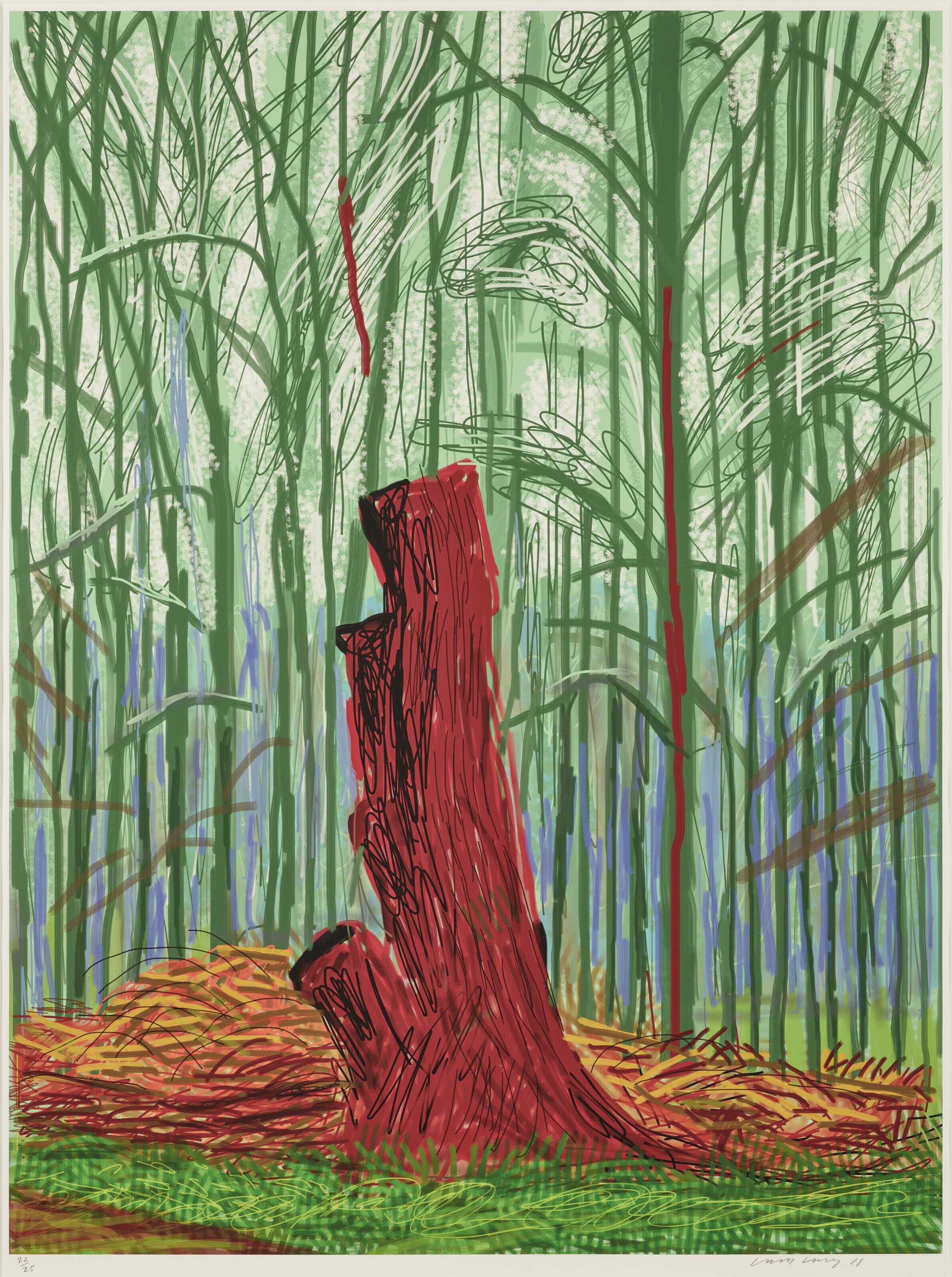 David Hockney - The Arrival of Spring in Woldgate, East Yorkshire in 2011 (twenty eleven) - 25 February
