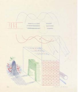 David Hockney - The buzzing of the blue guitar, from The Blue Guitar (S.A.C. 206)