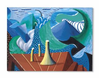 David Hockney - The Sea at Malibu