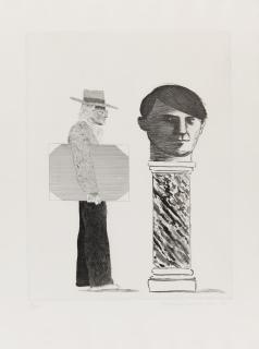 David Hockney - The Student. Aus: Hommage à Picasso