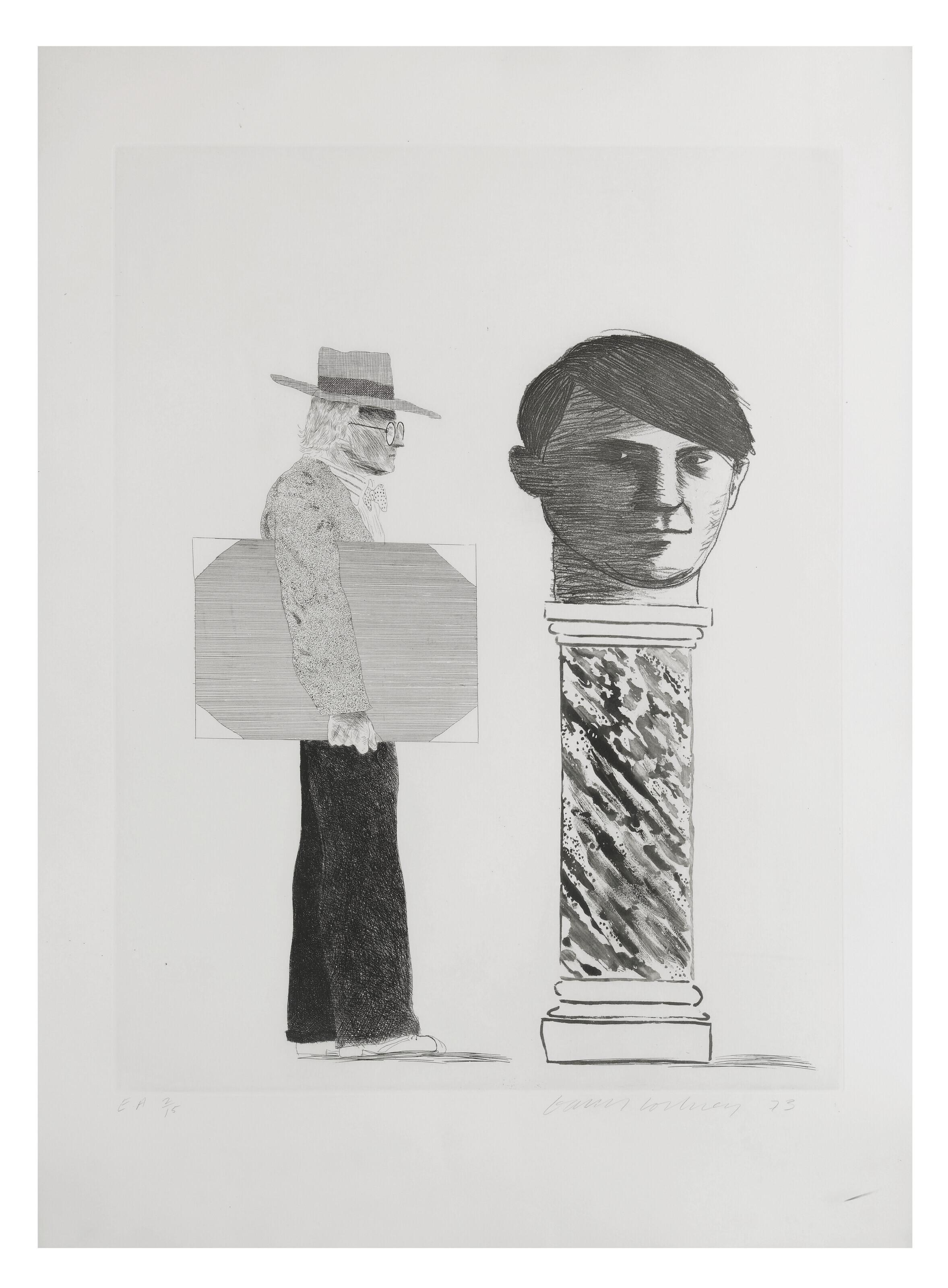 David Hockney - The Student: Homage to Picasso