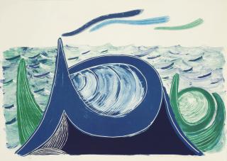 David Hockney - The Wave, a Lithograph (M.C.A.T. 324)