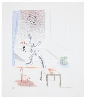David Hockney - Tick it, Tock it, Turn it True, from The Blue Guitar