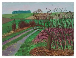 David Hockney - Track and Hedgerow, January