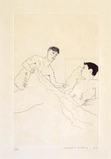 David Hockney - Two Boys in Bed (from the Cavafy Series)