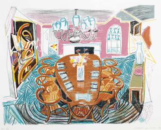 David Hockney - Tyler Dining Room, from Moving Focus