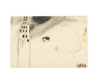 David Hockney - Untitled (study of a skyscraper)