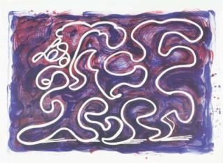 David Hockney - White Lines Dancing in Printing Ink (M.C.A.T. 323)