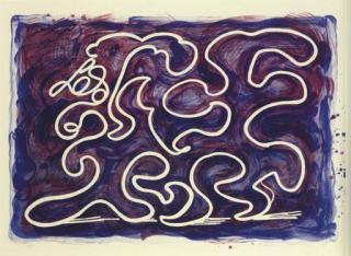 David Hockney - White Lines Dancing in Printing Ink