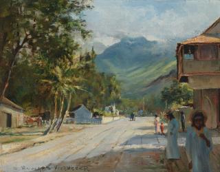 David Howard Hitchcock - A Village Scene