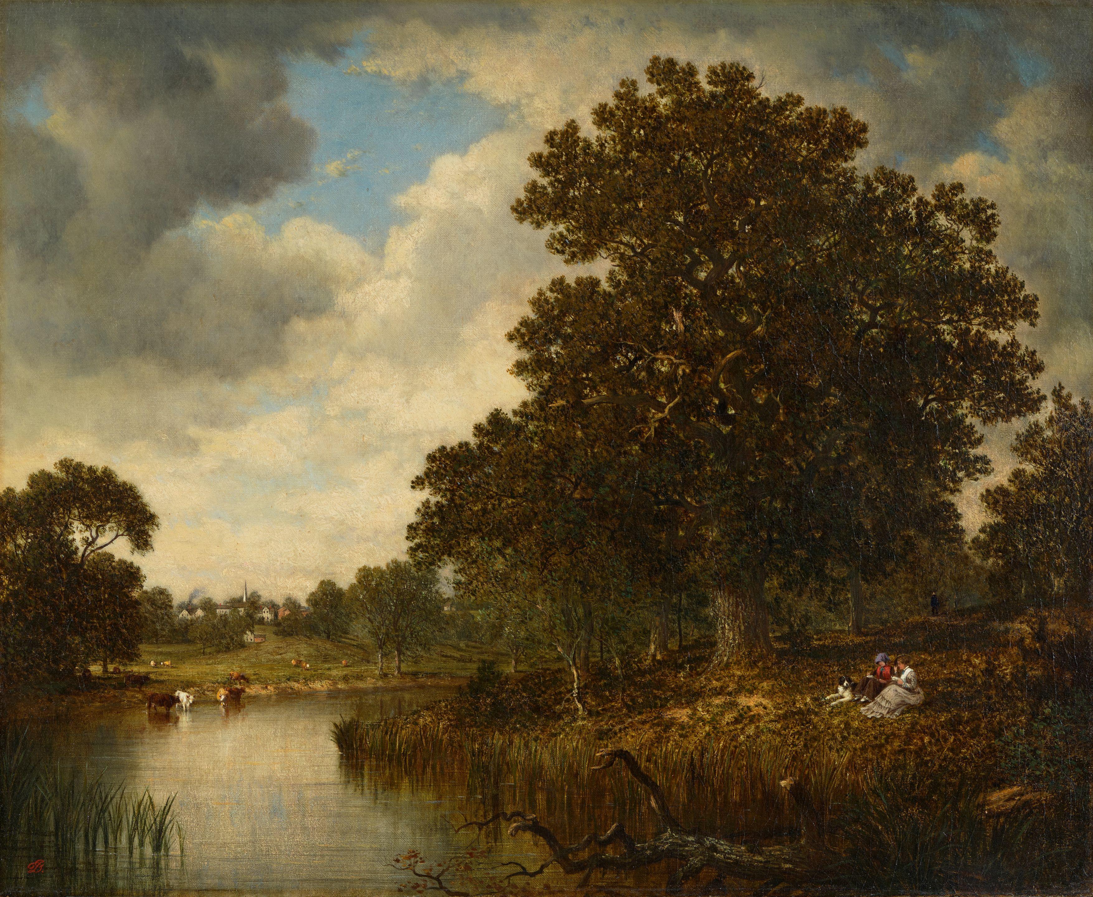 David Johnson - A Summer Day 19 3/4 x 24 1/8 in. (50.2 x 61.3 cm.)