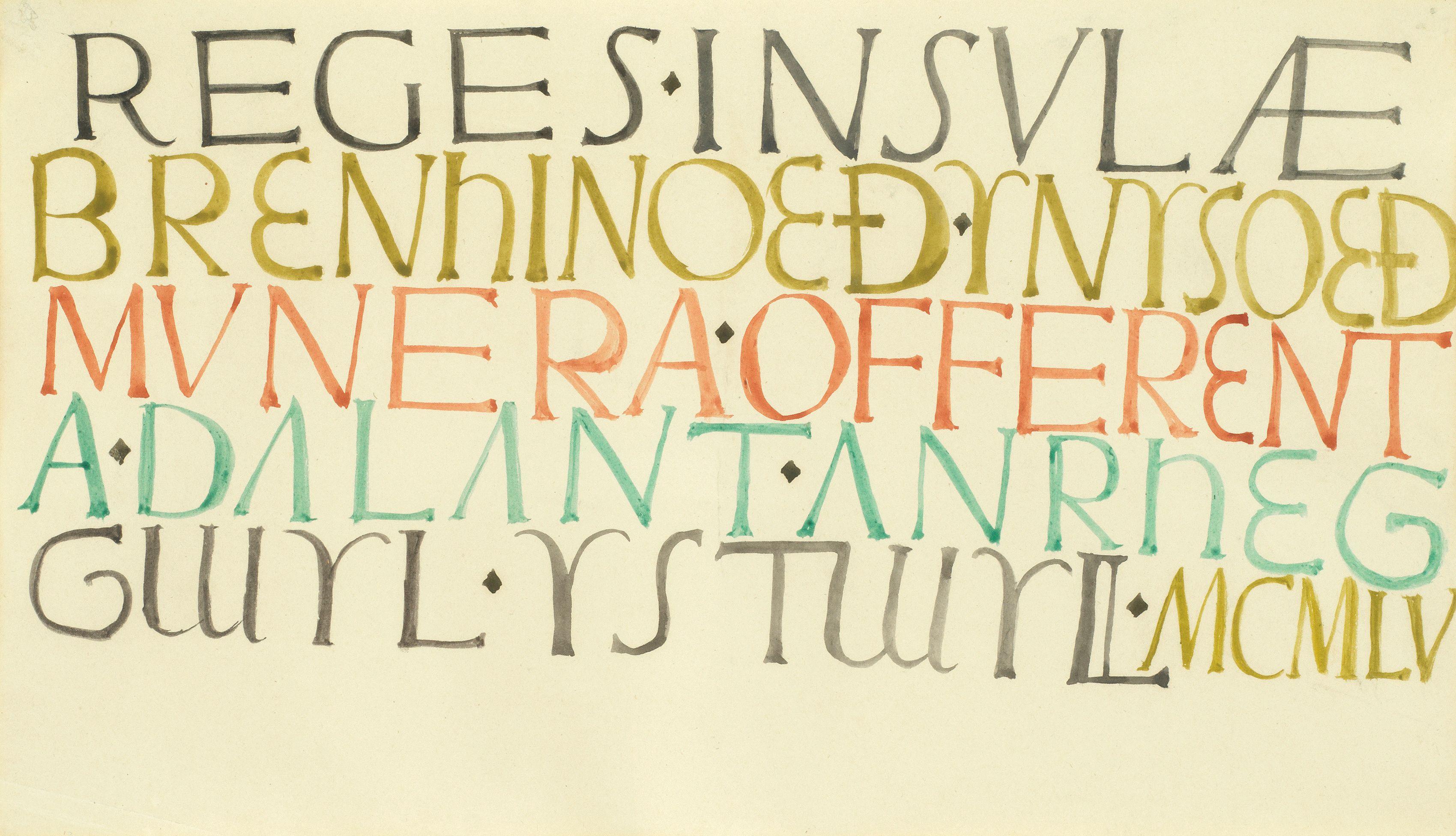 David Jones C.H., C.B.E. - Reges Insulae Brenhinoed