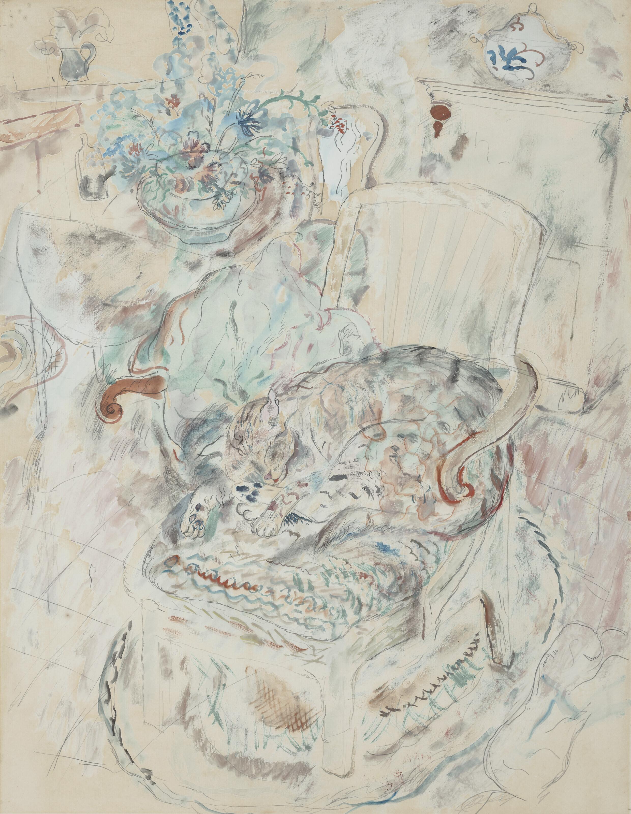 David Jones, C.H. - Cat Asleep