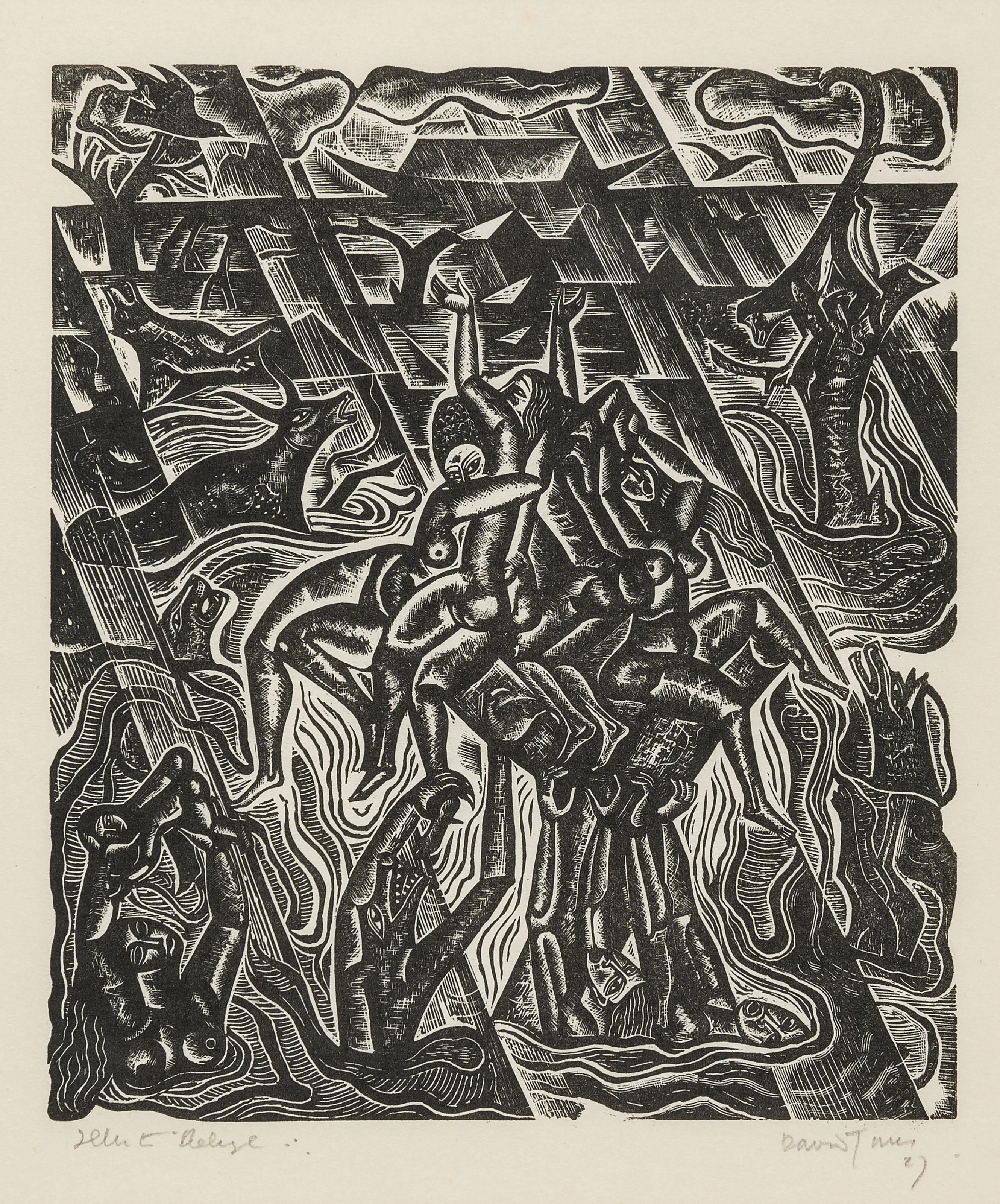 David Jones, C.H. - The Chester Play of the Deluge: Five plates