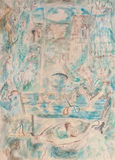 David Jones - Interior With View Through A Window