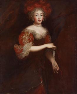 David Klöcker Ehrenstrahl - Woman with pearl necklace, the symbol of innocence, purity, honesty, and beauty