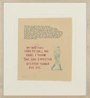 David Kramer - Untitled (My mother used to call me babe); and two companions works Untitled (I want to be treated like rock royalty) and Untitled (Watching grass grow)
