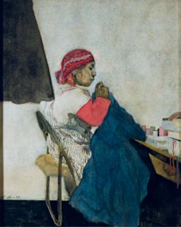 David Levine - A Finisher (recto); Study for figures on a beach (verso)