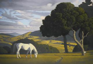 David Ligare - Untitled (Landscape With White Horse)