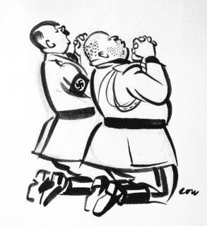 David Low - \'Lesser Breeds\' (\'I Think It Is Correct To Say That There Is Not One Country To-Day On The Face Of The Earth, Even If Its Politics For The Time Being Are Hostile, That Does Not Thank God For Great Britain.’)