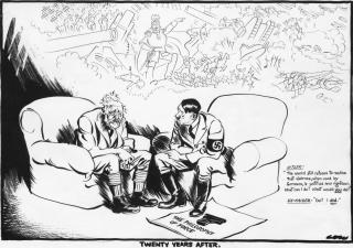 David Low - ‘Twenty Years After’ (‘Hitler: “The World Still Refuses To Realise That Violence, When Used By Germans, Is Justified And Righteous. What Can I Do? What Would You Do?” | Ex-Kaiser: “Do? I Did”’)