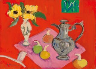 David Mcclure, R.S.A., R.S.W. - Coffee Pot and Gourds