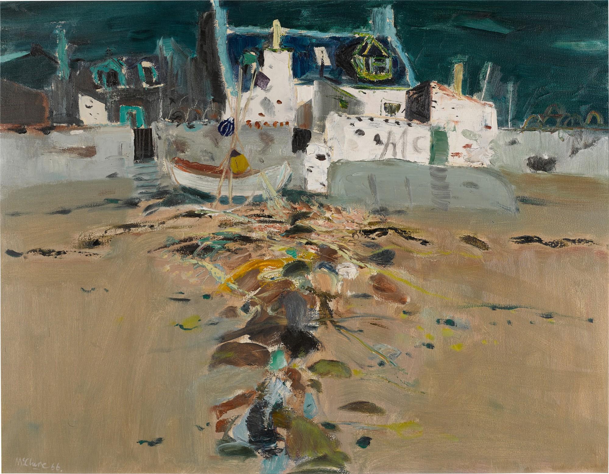 David McClure, R.S.A., R.S.W. - Houses and Shore