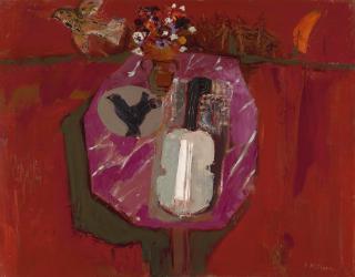 David Mcclure, R.S.A., R.S.W. - Still Life In A Landscape