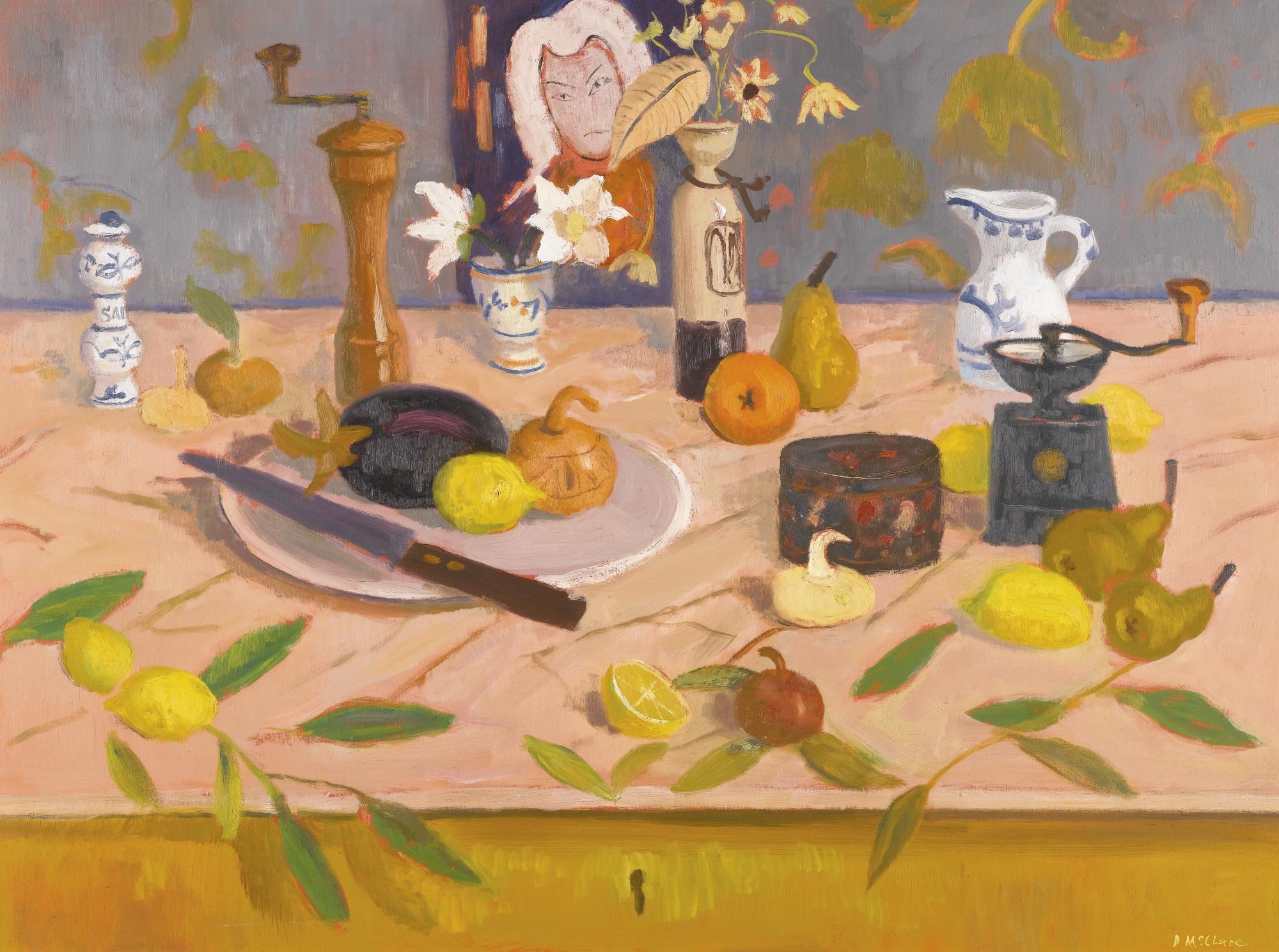 David Mcclure, R.S.A., R.S.W. - Still Life With Japanese Print