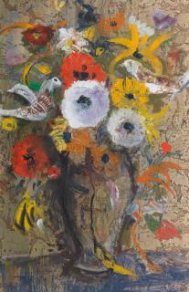 David McClure RSA RSW RGI - A Flurry of Birds and Flowers