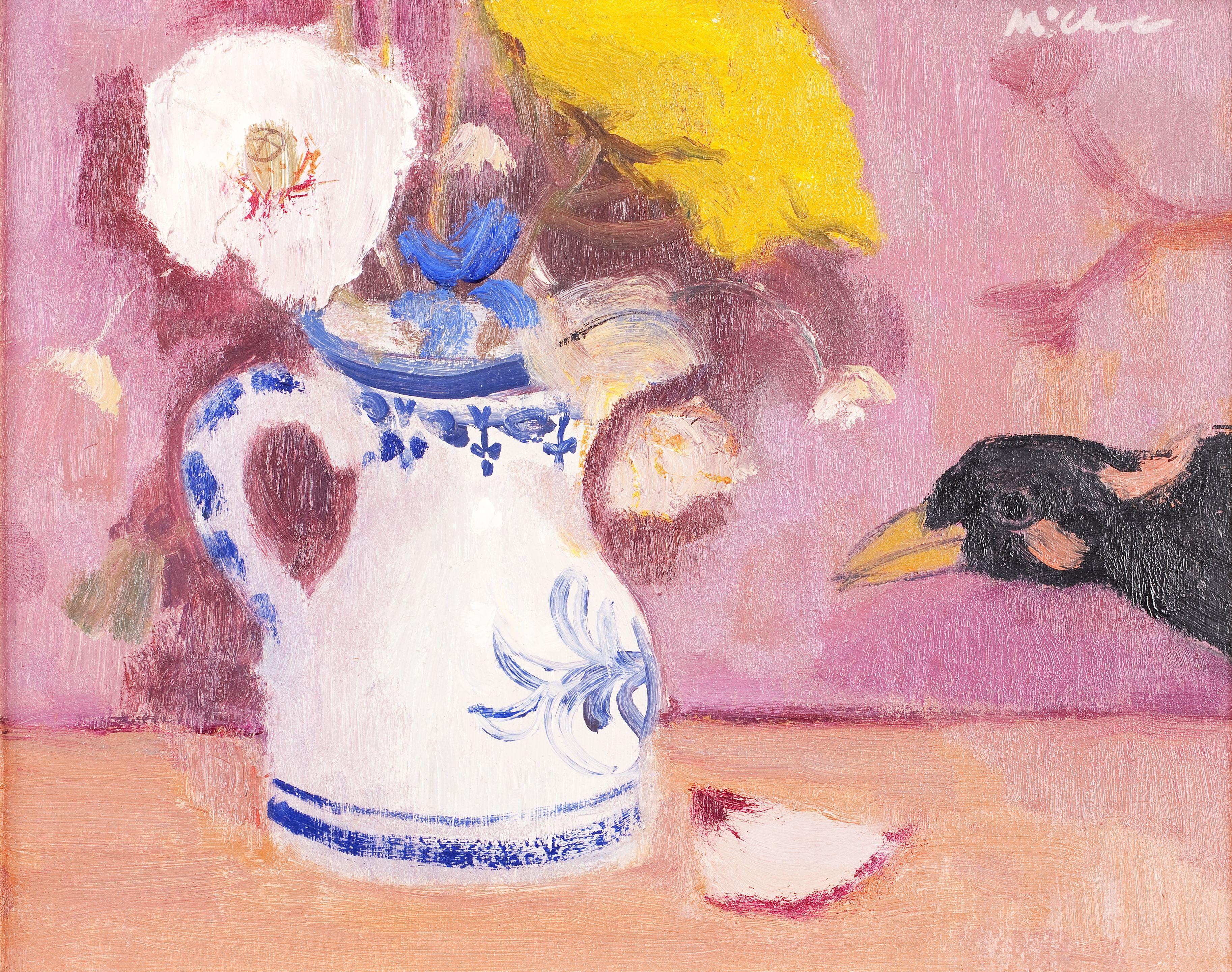 David McClure RSA RSW RGI - Bird and Fallen Petal