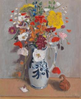 David McClure RSA RSW RGI - Flowers in a Jug (1973)