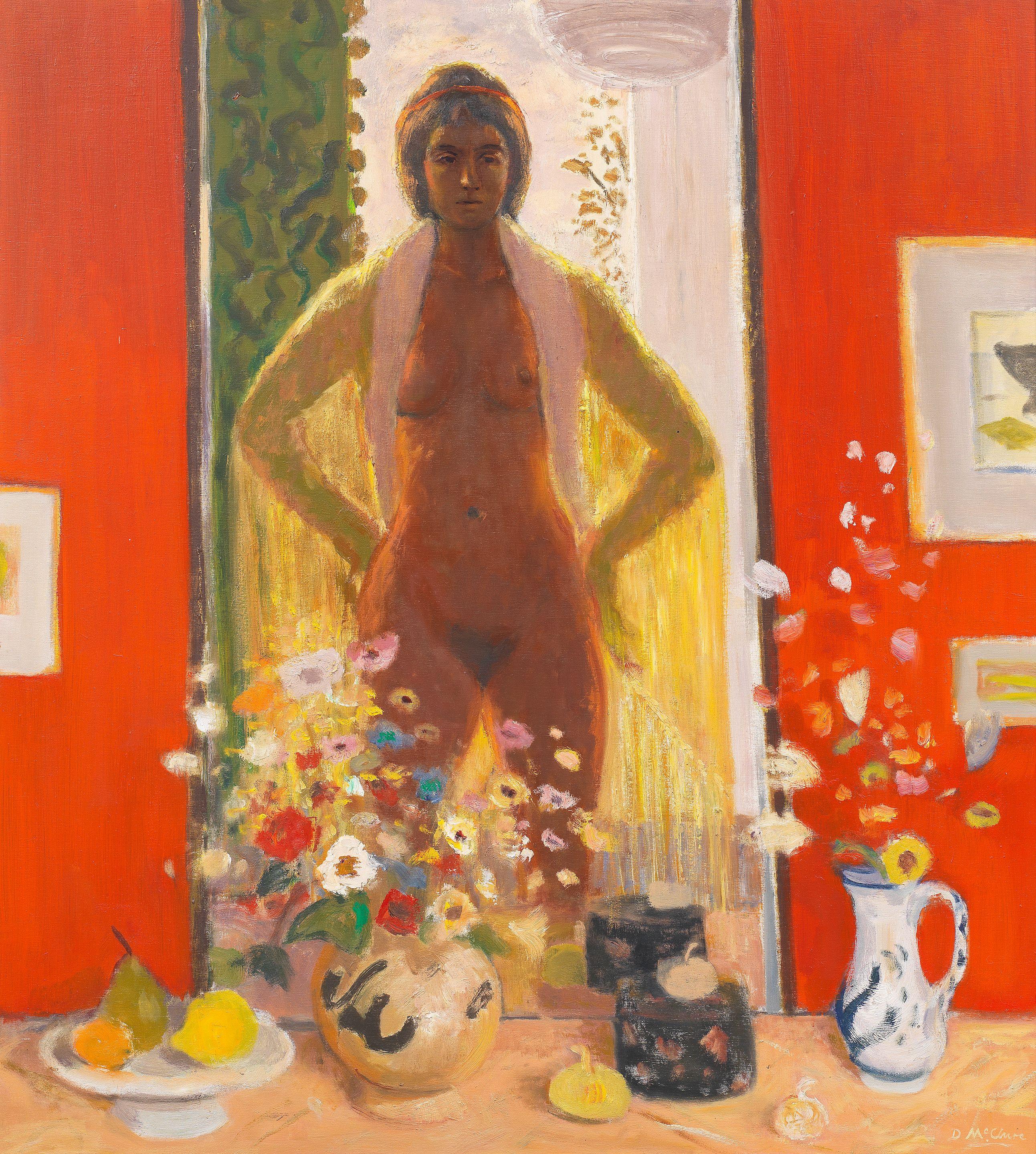 David Mcclure RSA RSW RGI - The Yellow Shawl