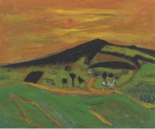 David McLeod Martin, R.S.W. - Landscape in sunset