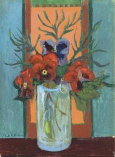 David Mcleod Martin - Still life with pansies