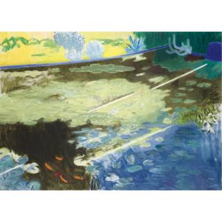 David Michie, R.S.A. - Sunlight On A Lily Pond