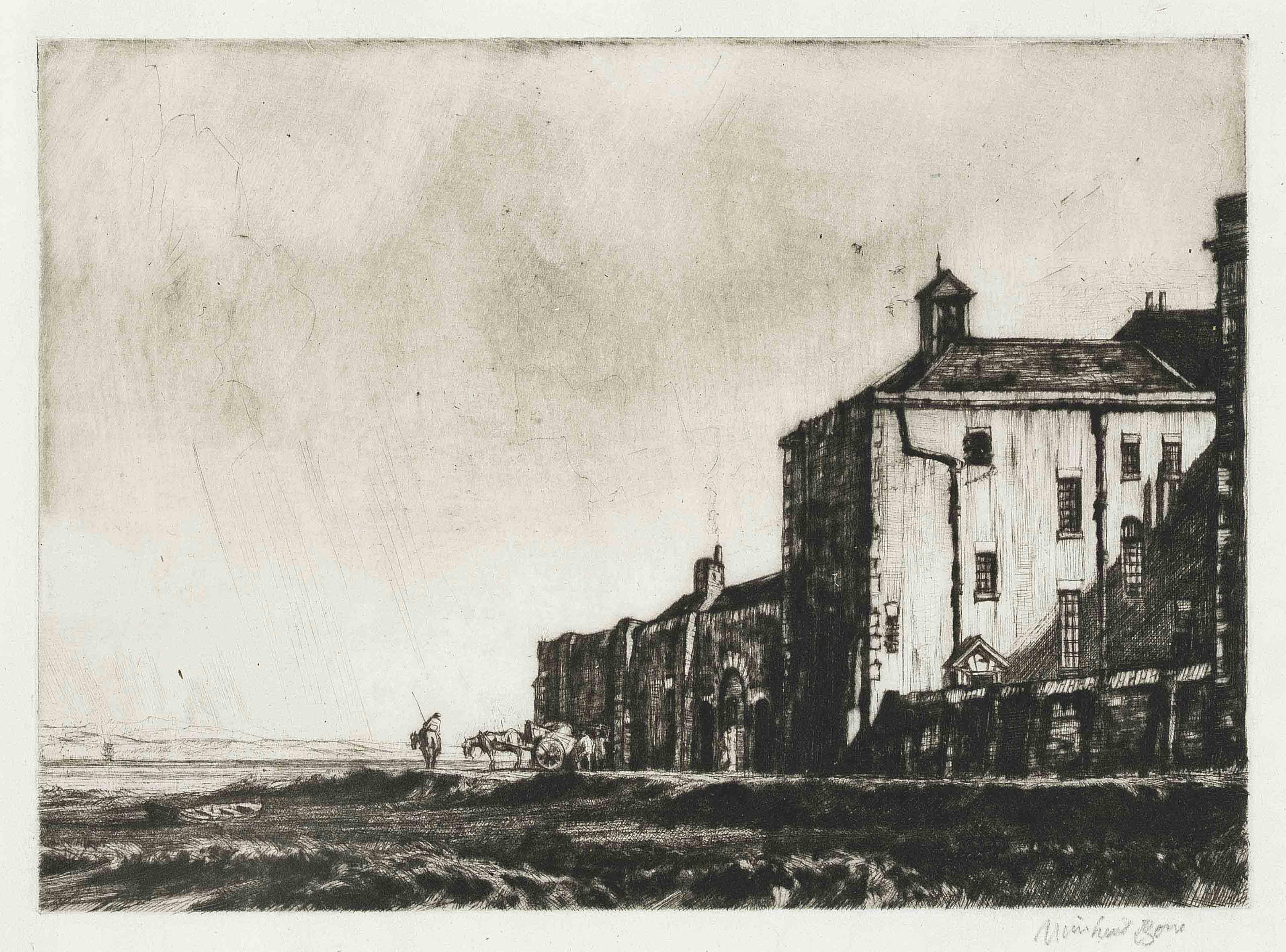 David Muirhead Bone - Ayr Prison (Campbell Dodgson 179)