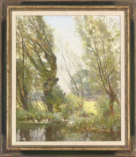 David Murray - Ducks by a pond