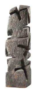 David Nash - Small Charred Cross Column