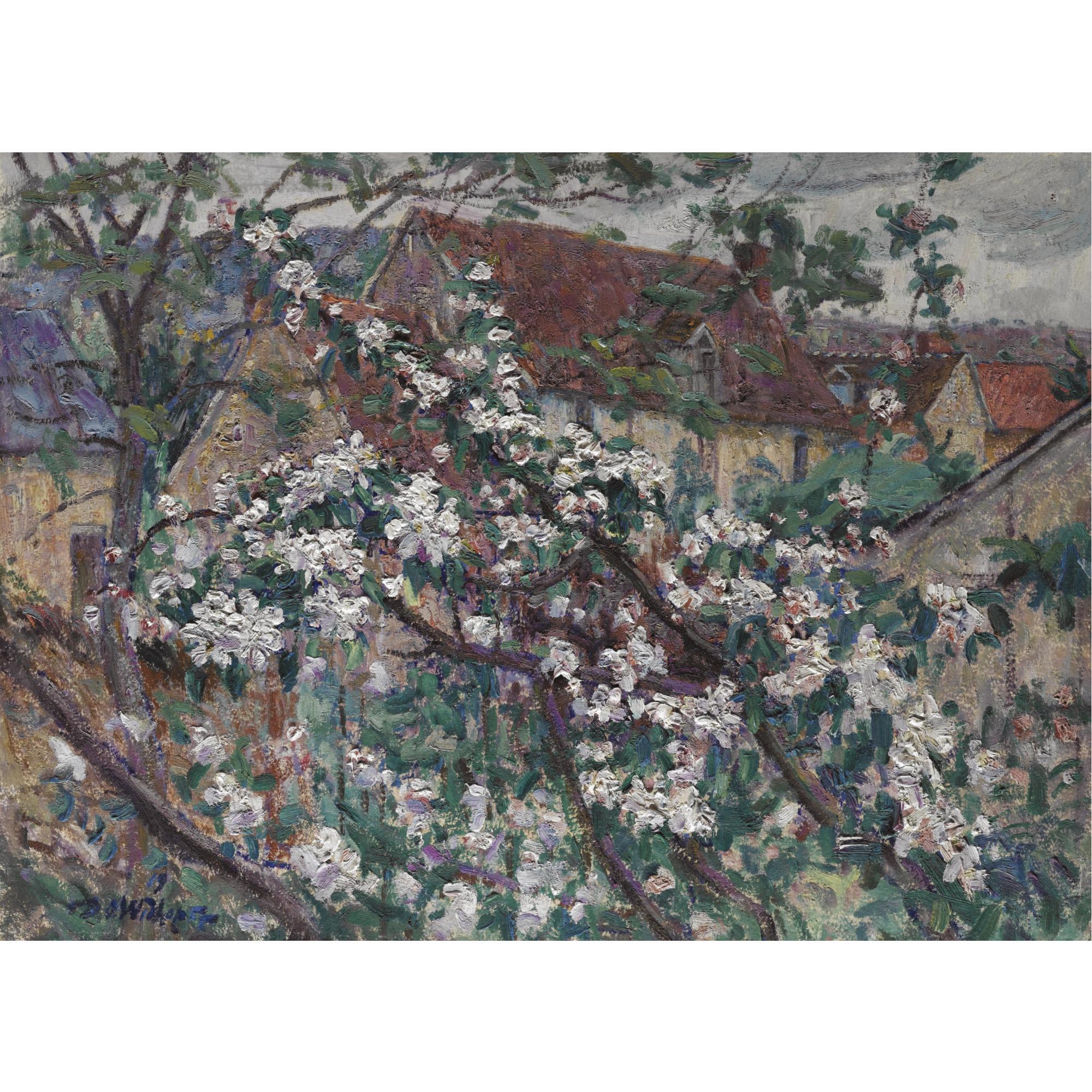 David Osipovich Widhopff - Apple Trees In Blossom