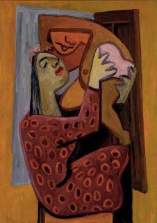 David Park - Mother with Polka Dot Dress