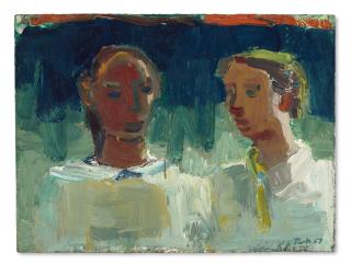David Park - Two People in White